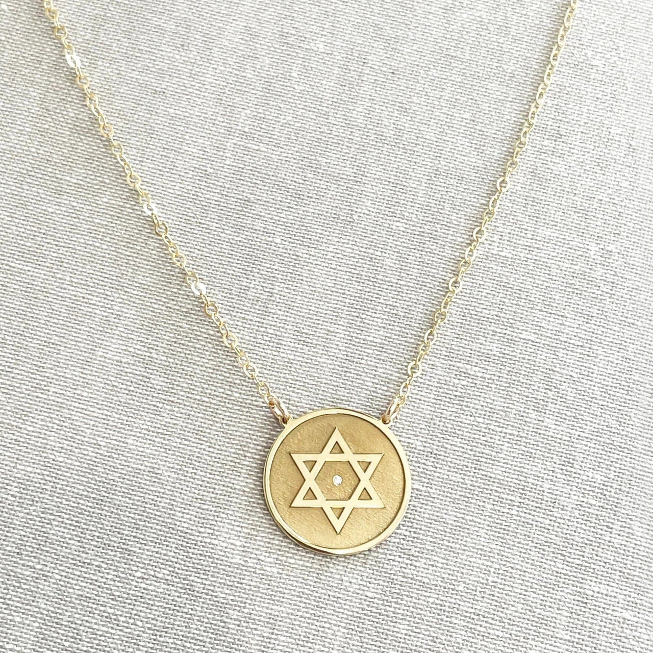 Miriam Merenfeld Jewelry - Dalit Star of David Diamond Necklace by Miriam Merenfeld - (Gold - Plated or Sterling Silver) - ModernTribe