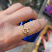 Alef Bet Rings Star of David Diamond Ring - (Yellow Gold, White Gold or Rose Gold)