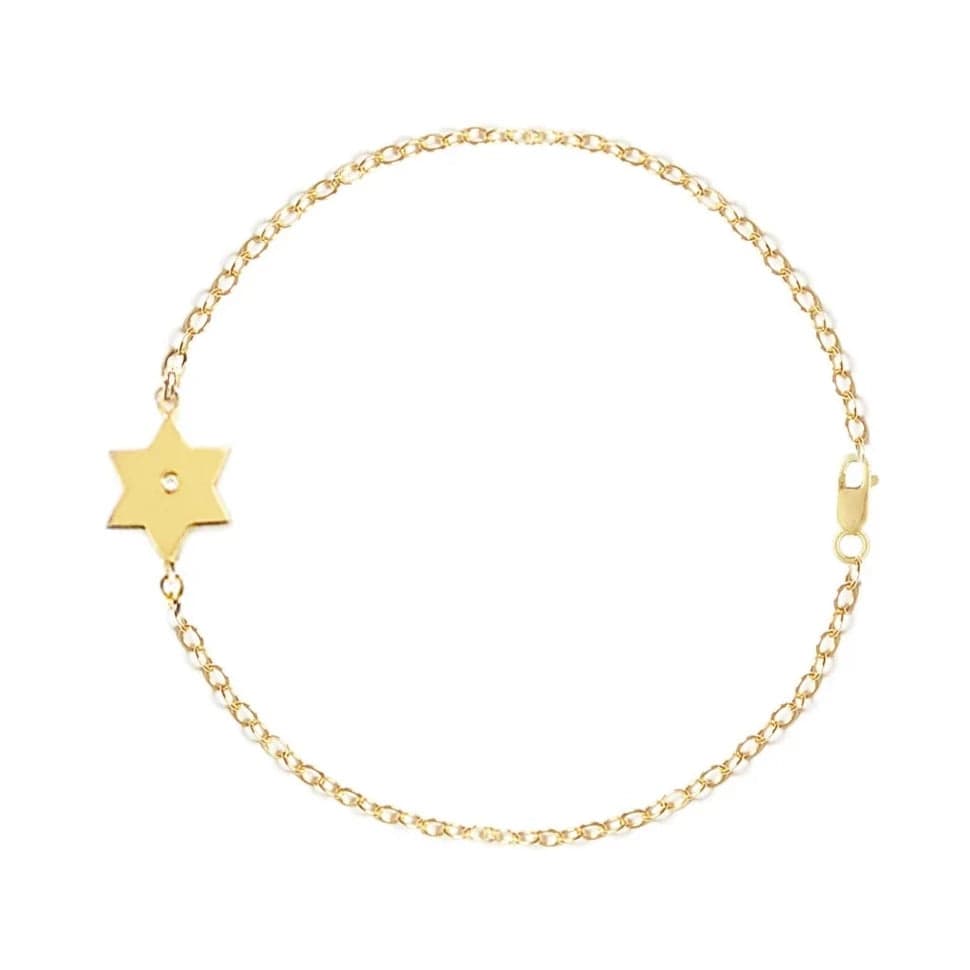 Miriam Merenfeld Jewelry - Dani Star of David Diamond Bracelet - (Sterling Silver, Gold - Plated or Two - Tone) - ModernTribe