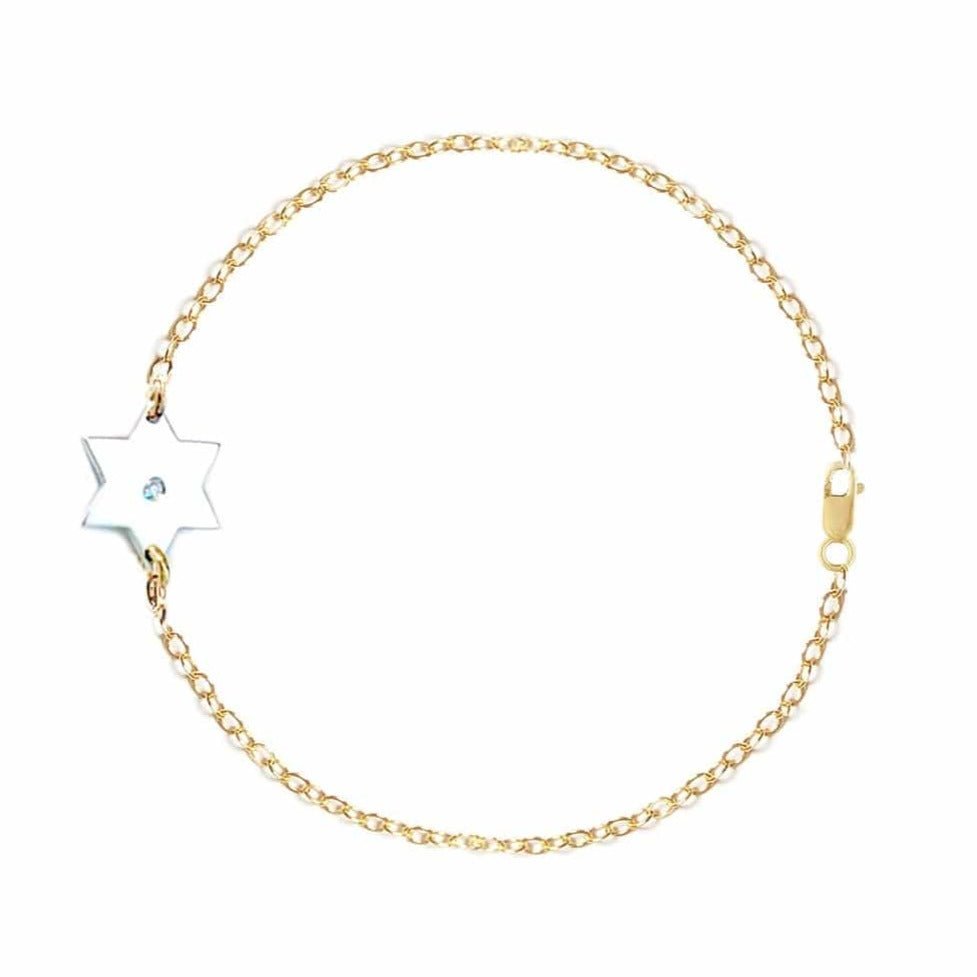 Miriam Merenfeld Jewelry - Dani Star of David Diamond Bracelet - (Sterling Silver, Gold - Plated or Two - Tone) - ModernTribe