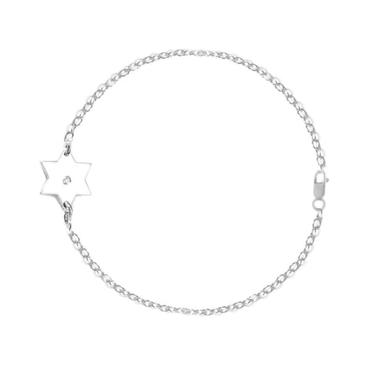 Dani Star of David Diamond Bracelet - Sterling Silver