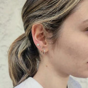 Alef Bet Earrings Diamond Star of David Earrings - 14k Yellow, White or Rose Gold