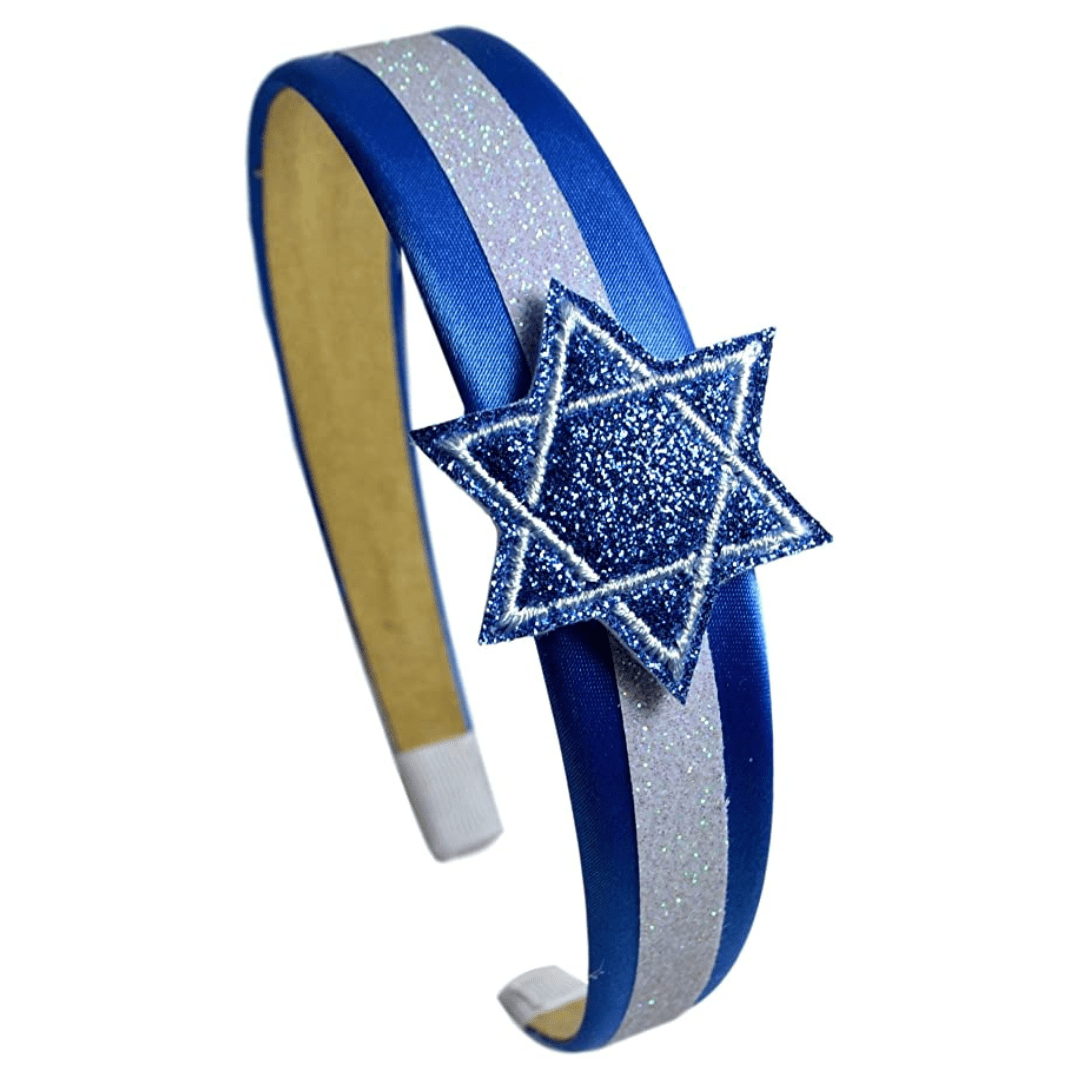 Funny Girl Designs Headbands One Size Sparkling Star of David Hanukkah Headband