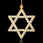 Crystamas Ornaments Star of David Maxumus Luxe 24k Gold-Plated and Crystal Ornament by Crystamas