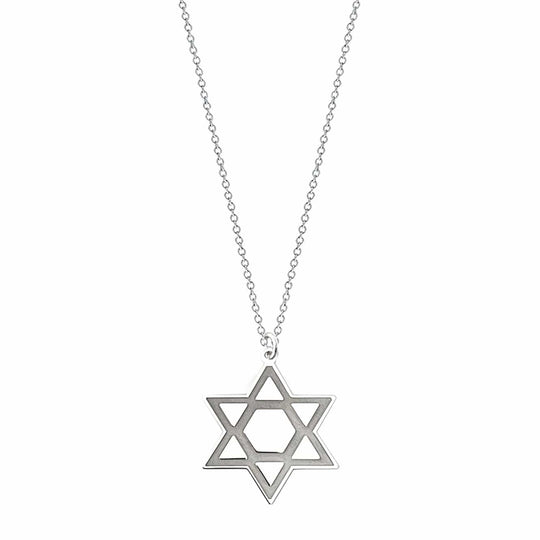 Star of One Magen David Necklace - (Sterling Silver or Gold-Plated)
