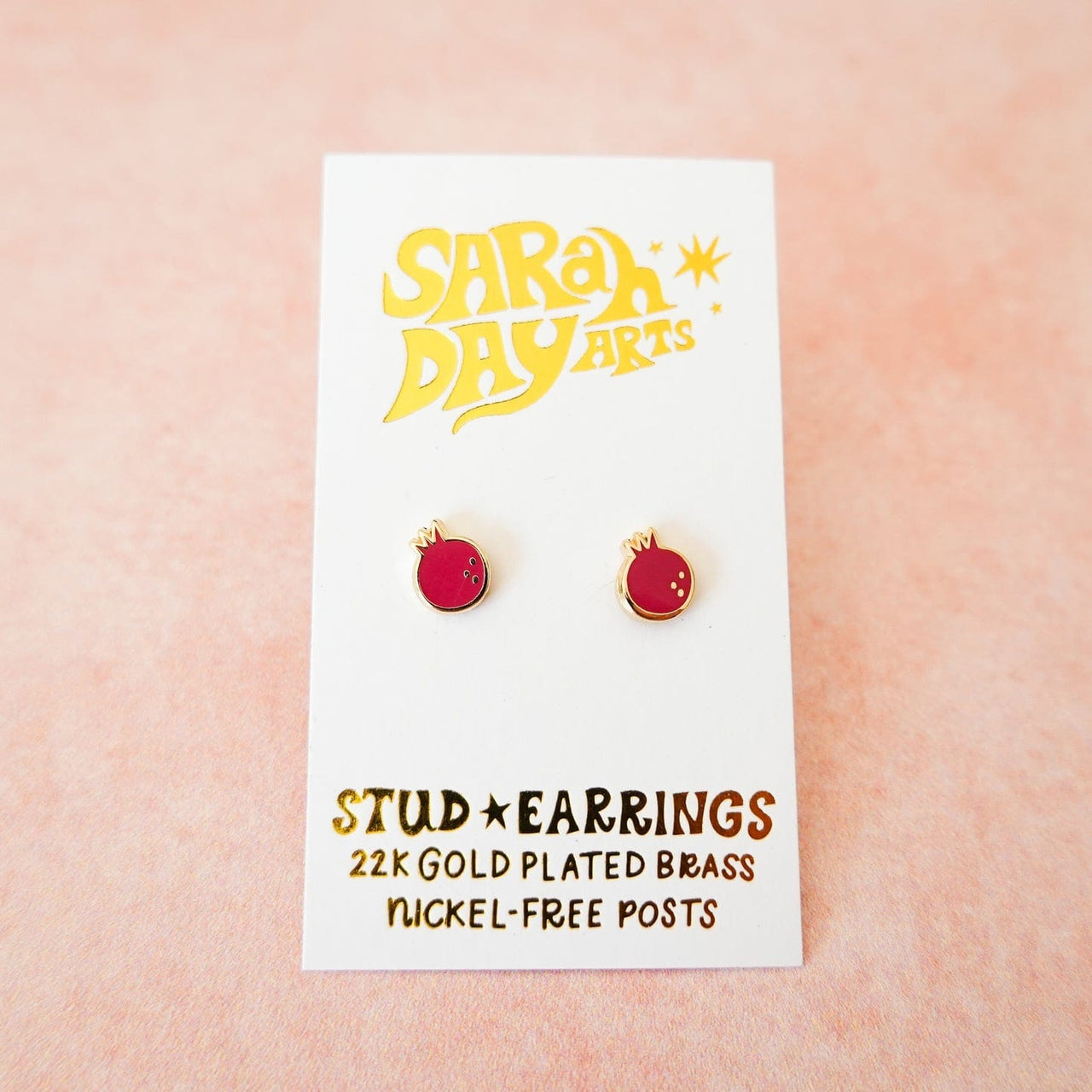 Sarah Day Arts - Pomegranate Stud Earrings - ModernTribe