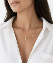 Miriam Merenfeld Jewelry Necklaces Taly Love and Star of David Diamond Necklace by Miriam Merenfeld - (Gold-Plated or Sterling Silver)