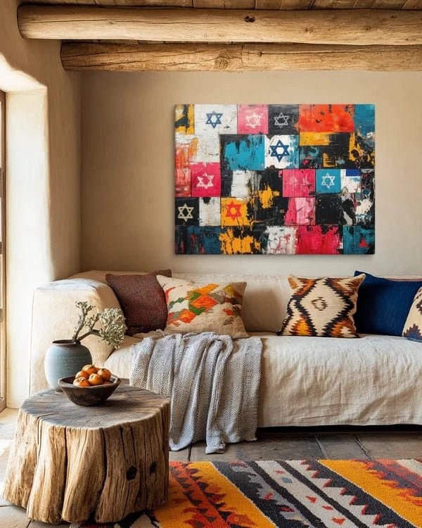 Beraishis - Tapestry of Stars of David Canvas by Beraishis - ModernTribe