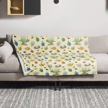 ModernTribe Apparel Blankets Light and Latkes Throw Blanket