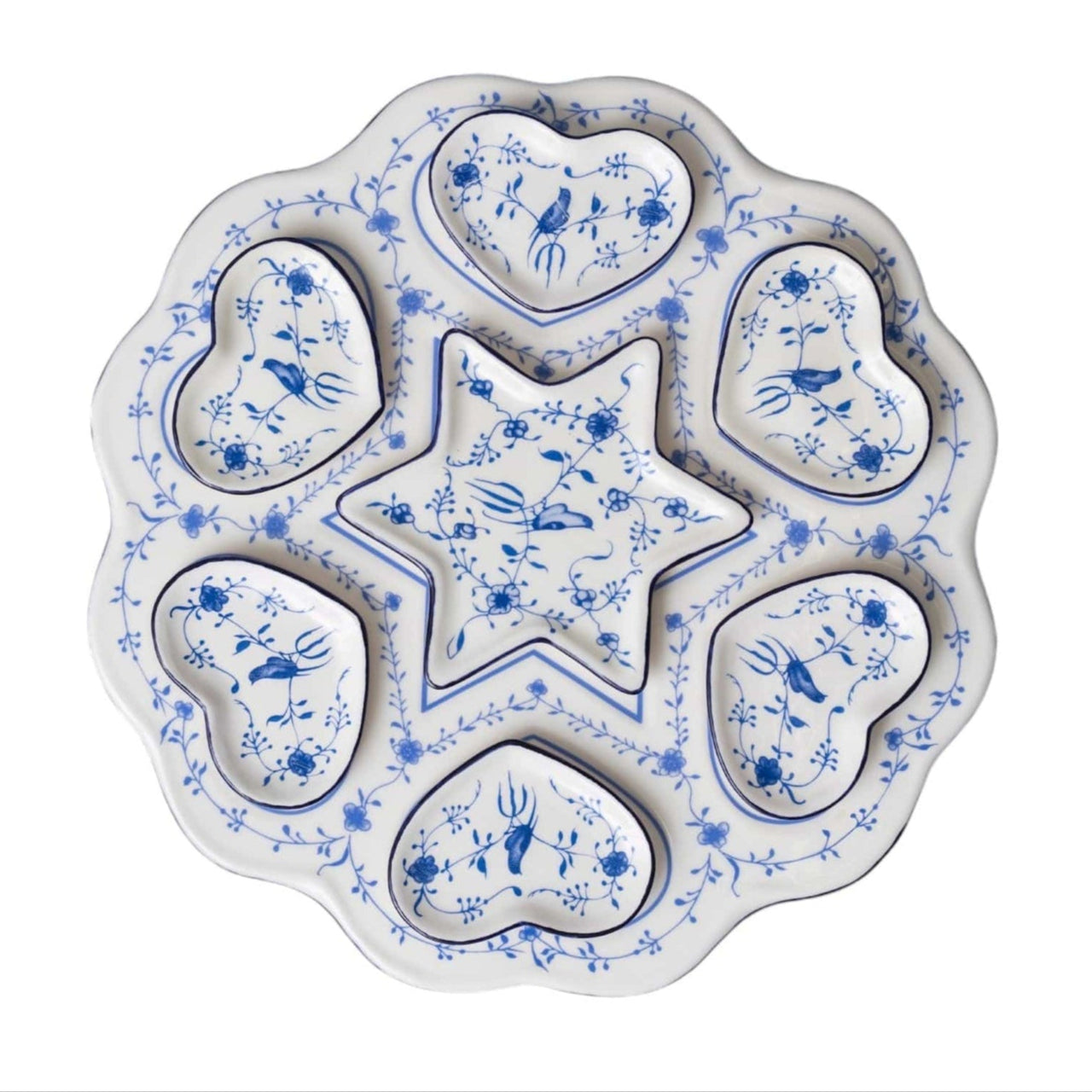 Israel Museum Seder Plates Vienna Ceramic Seder Plate and Bowl Set by Israel Museum