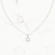 Tiny Sterling Silver Star of David Necklace - 18 Inch