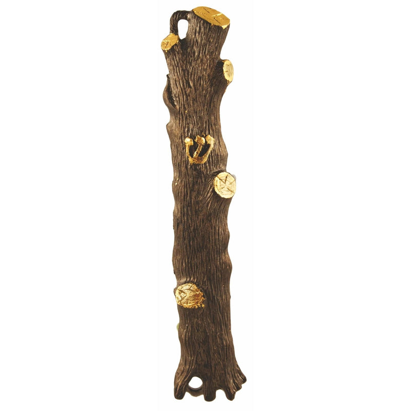 Quest Collection - 24k Gold - Plated Tree Trunk Mezuzah - ModernTribe