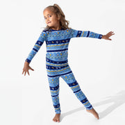 Bellabu Bear Pajamas Hanukkah Fair Isle Bamboo Kids Pajamas by Bellabu Bear - (Unisex Sizes 18M - 14)