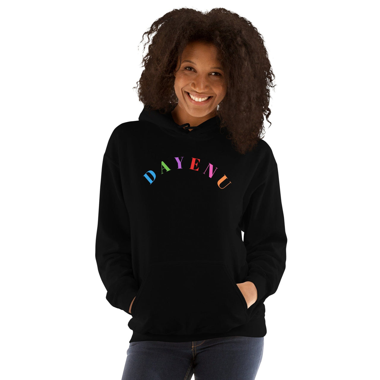 ModernTribe Apparel - Rainbow Dayenu Unisex Hoodie - (Choice of Color) - (Sizes S - 5XL) - ModernTribe