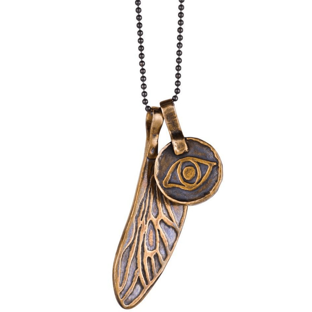 Marla Studio Necklaces Bronze Wing and a Prayer + Blink of an Eye Necklace by Marla Studio - Sterling Silver or Bronze