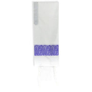Zion Tallis Tallises White and Violet Paisley Tallis
