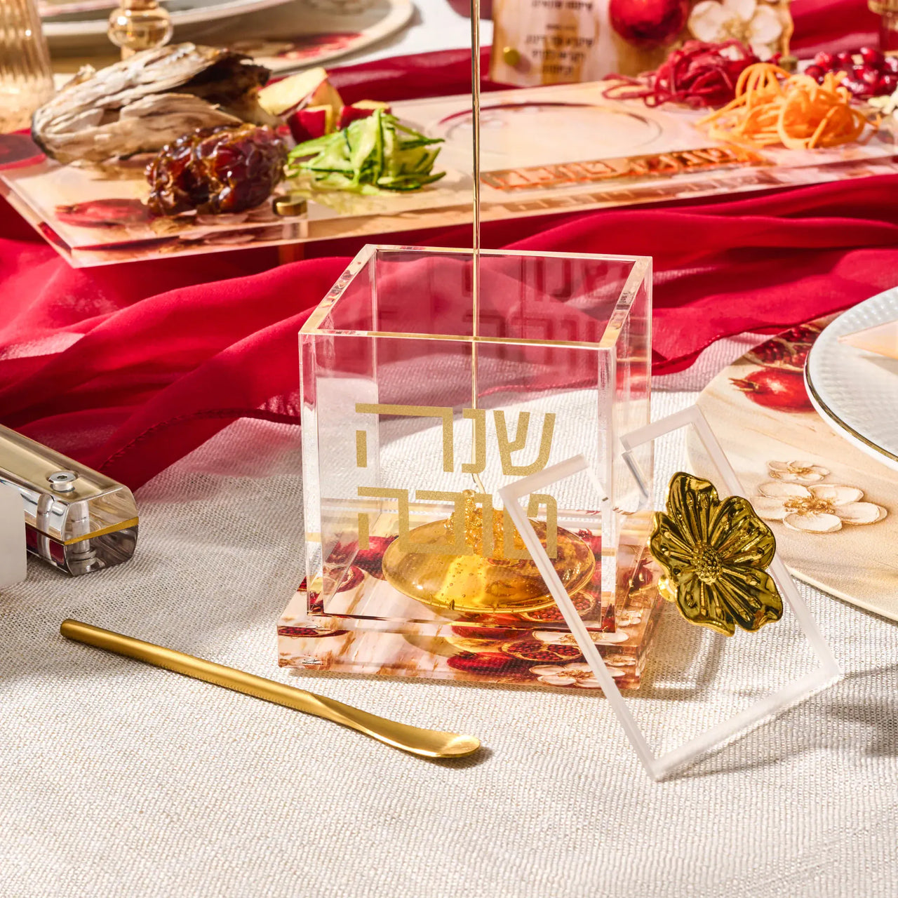 Waterdale Collection - Painted Pomegranate Honey Dish - ModernTribe