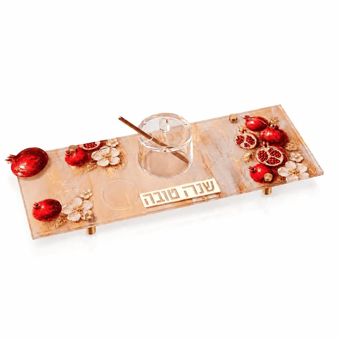 Waterdale Collection - Painted Pomegranate Simanim Tray - ModernTribe