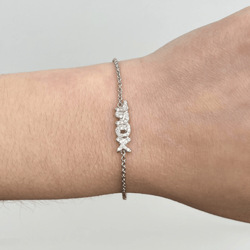 Elisa Solomon Bracelets Diamond Hebrew Name Bracelet by Elisa Solomon - Yellow, White or Rose Gold, or Platinum
