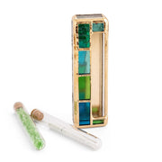 Israel Museum Mezuzahs Stained Glass Wedding Smash Glass Mezuzah by Israel Museum - Blue and Green