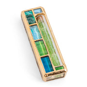 Israel Museum Mezuzahs Stained Glass Wedding Smash Glass Mezuzah by Israel Museum - Blue and Green