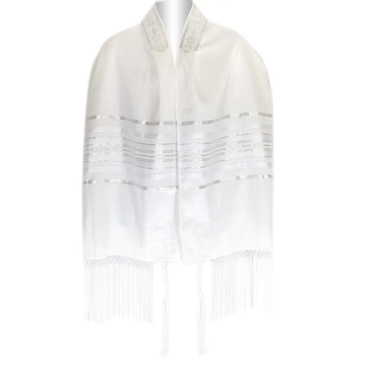 Zion Tallis - White and Silver Striped Ariel Talis - ModernTribe