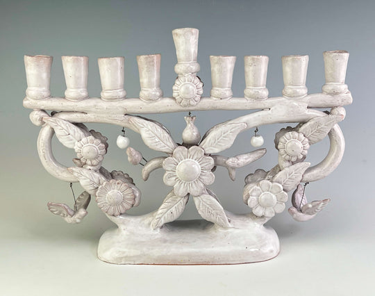 White Tree of Life Menorah by Liz Lauter