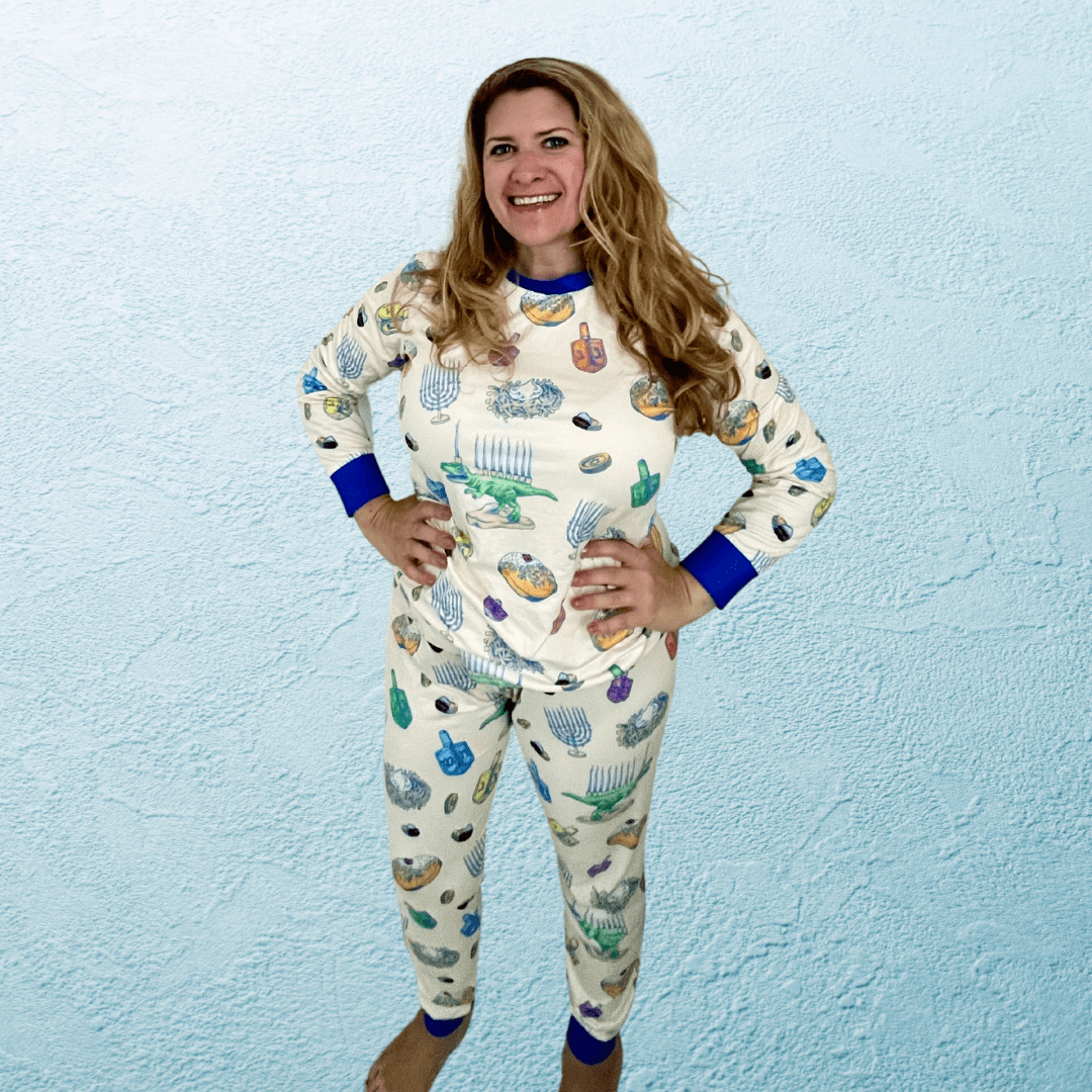 Amy Kritzer Becker - Hanukkah Light and Latkes Women's Pajamas - (Sizes S - 4XL) - ModernTribe