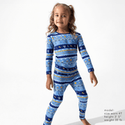 Bellabu Bear Pajamas Hanukkah Fair Isle Bamboo Kids Pajamas by Bellabu Bear - (Unisex Sizes 18M - 14)