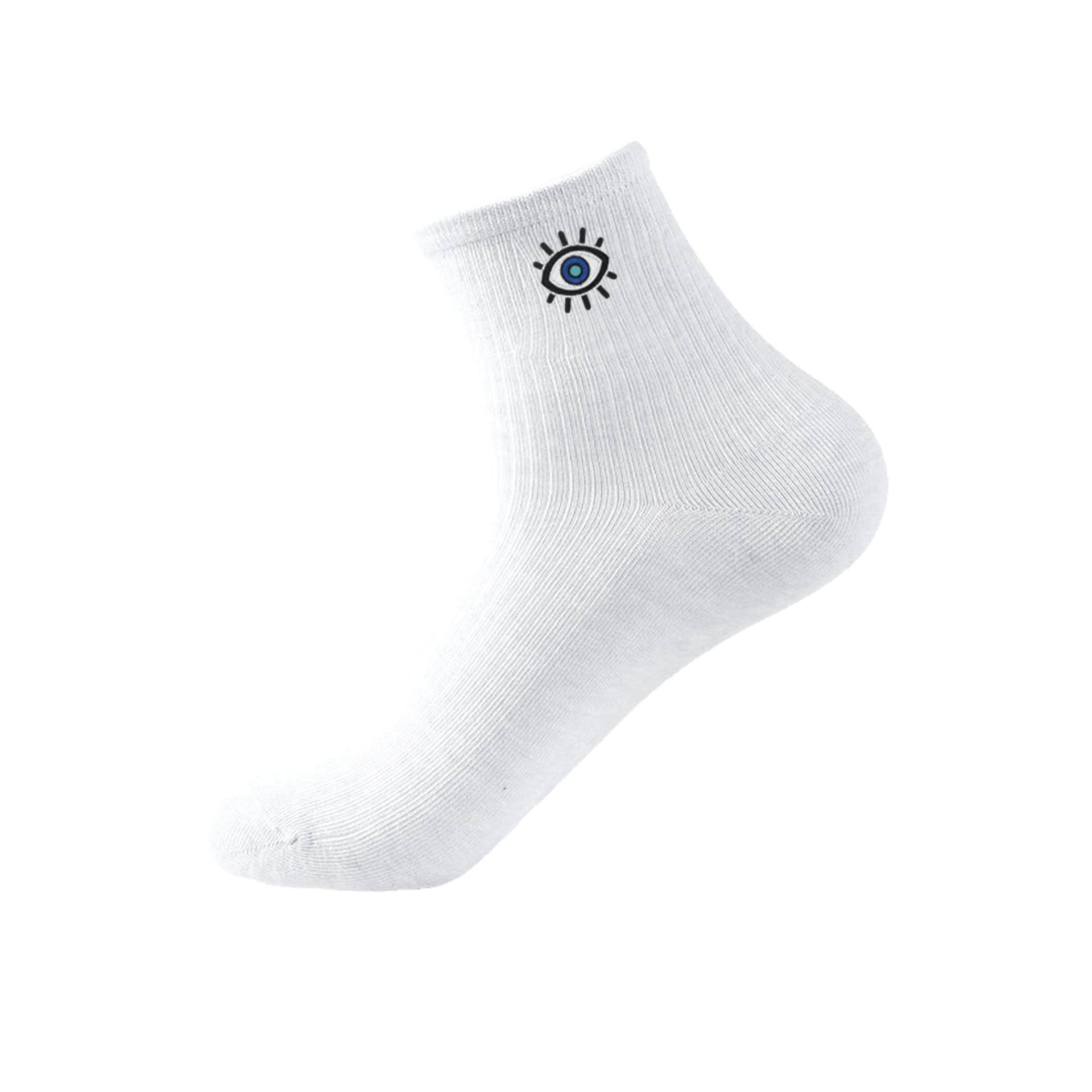 Drawn Goods Socks White / One Size Evil Eye Tennis Socks