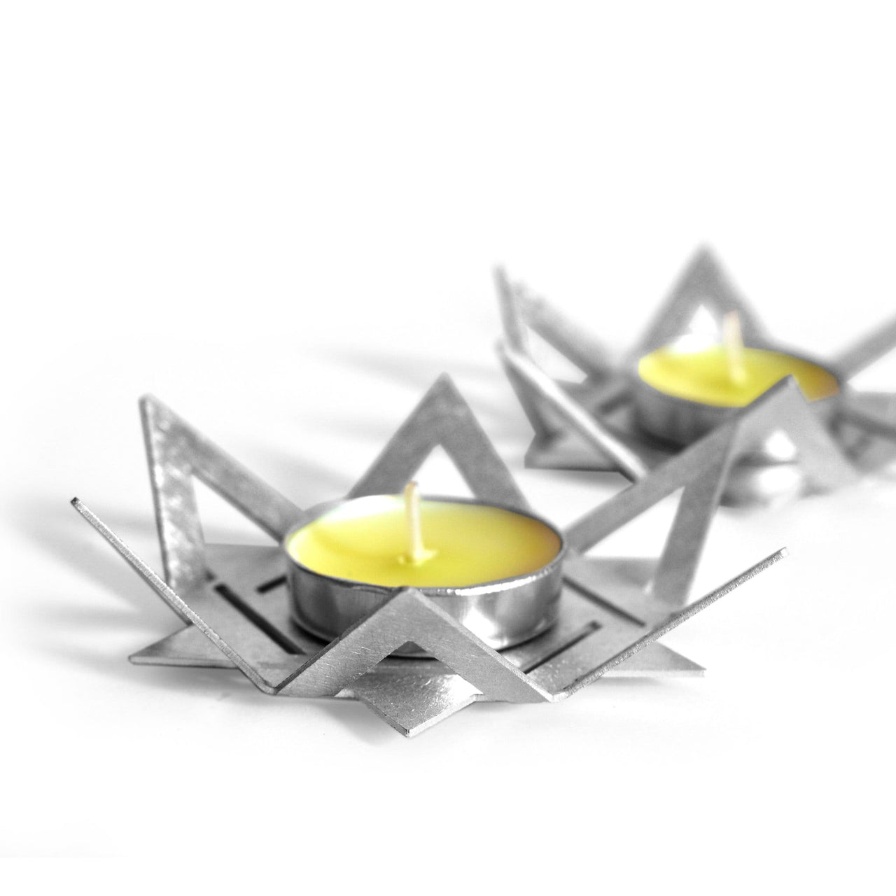 Studio Wallaby - Davidush Shabbat Candlesticks Set by Studio Wallaby - Aluminum - ModernTribe