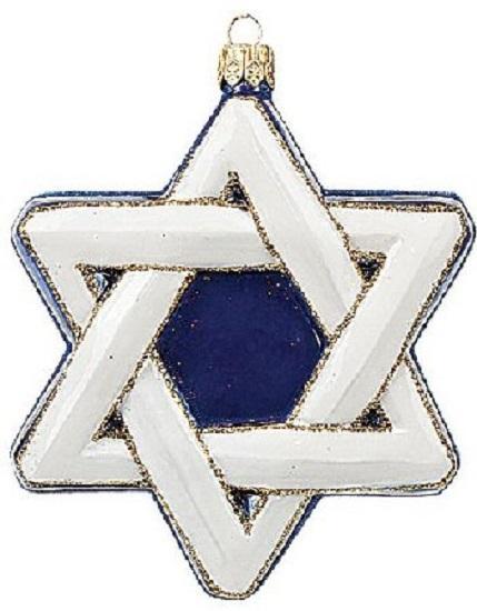 Pinnacle Peak Trading Company - Star of David Glass Holiday Ornament - ModernTribe
