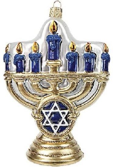 Pinnacle Peak Trading Company - Menorah Glass Holiday Ornament - ModernTribe