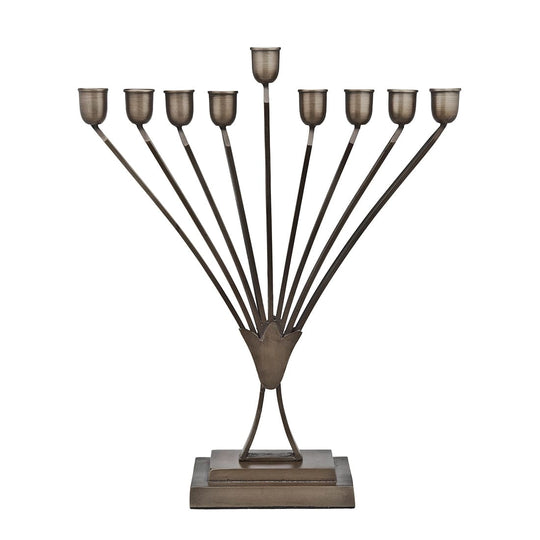 Art Deco Black Nickel Menorah