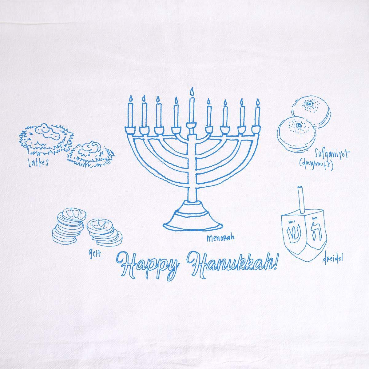 Girls Can Tell - Hanukkah Tea Towel - ModernTribe