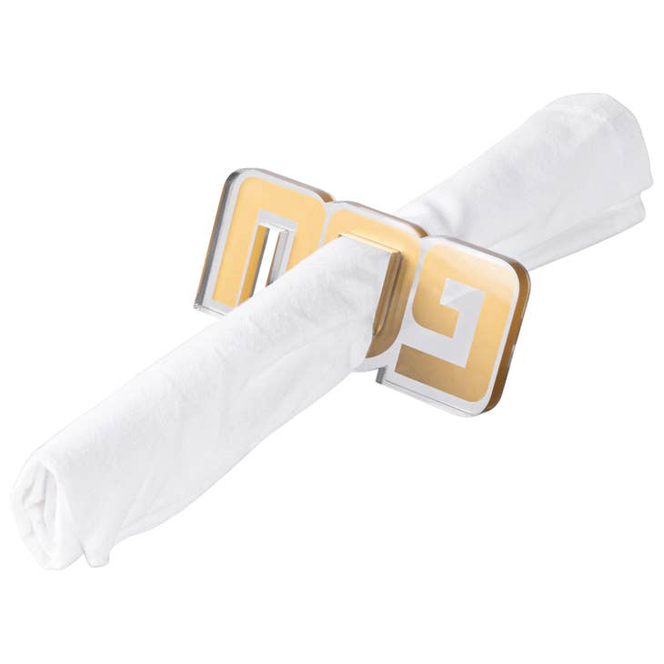 Waterdale Collection - Set of Four Pesach Napkin Rings - (Black, Gold or Silver) - ModernTribe