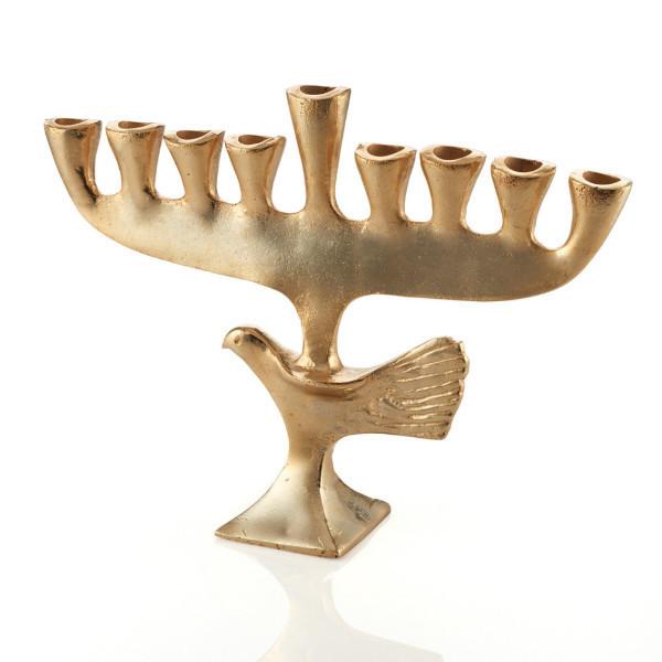 Lunares - Lunares Bird Menorah - Gold - ModernTribe