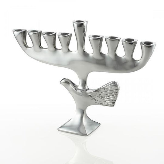 Lunares Bird Menorah - Silver