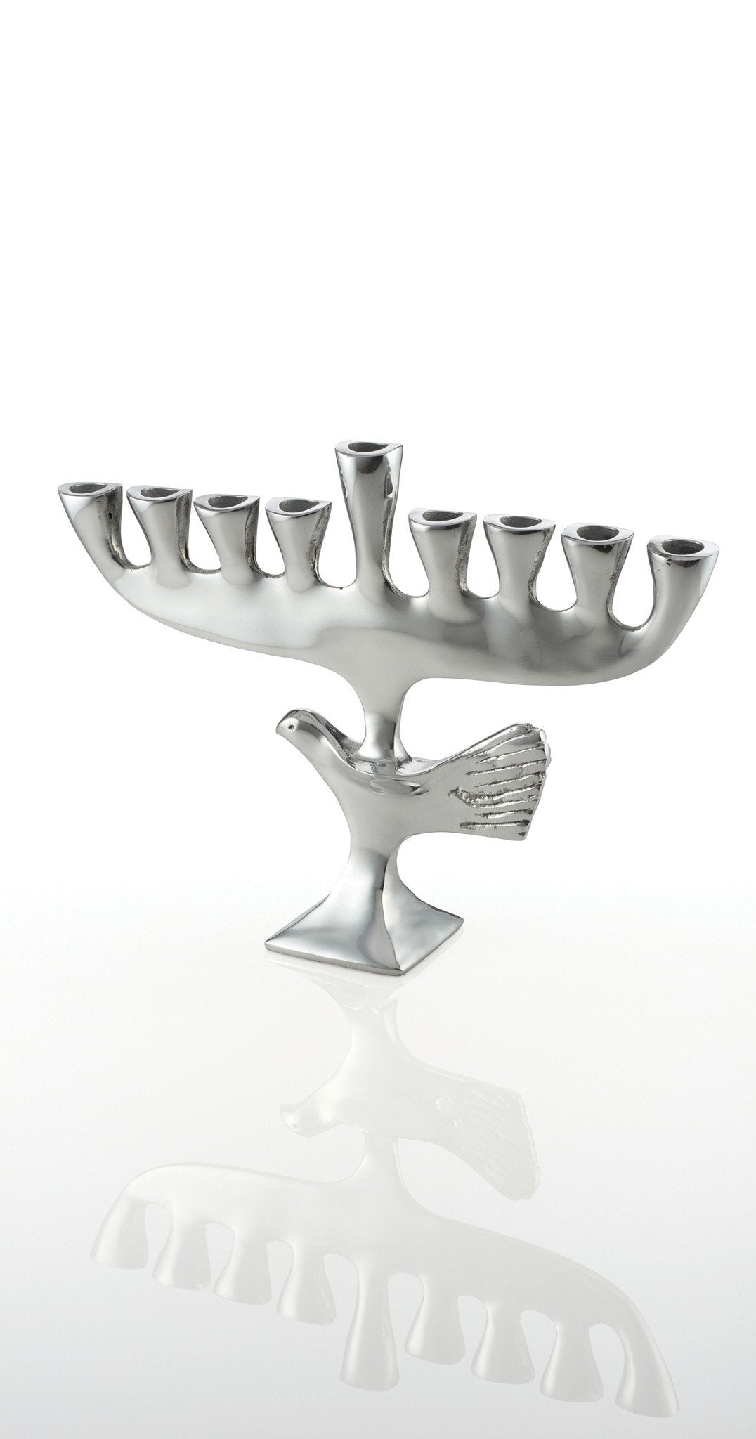 Lunares - Lunares Bird Menorah - Silver - ModernTribe