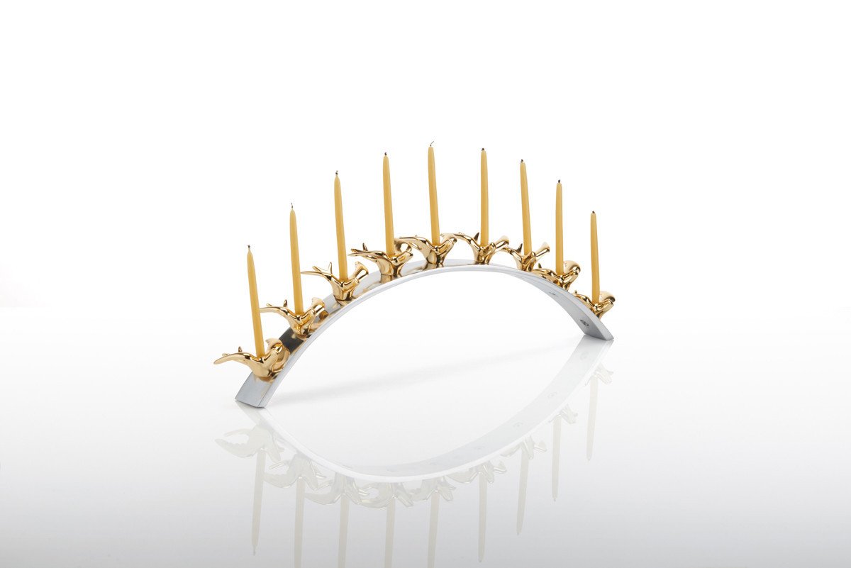 Lunares - Peace Doves Menorah - ModernTribe
