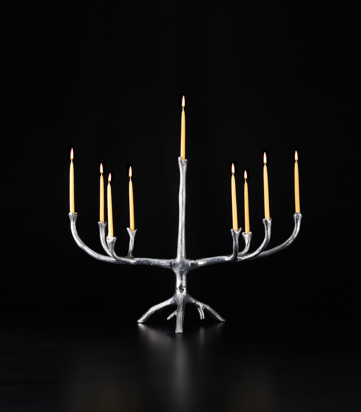 Lunares - Silver Branches Menorah - ModernTribe