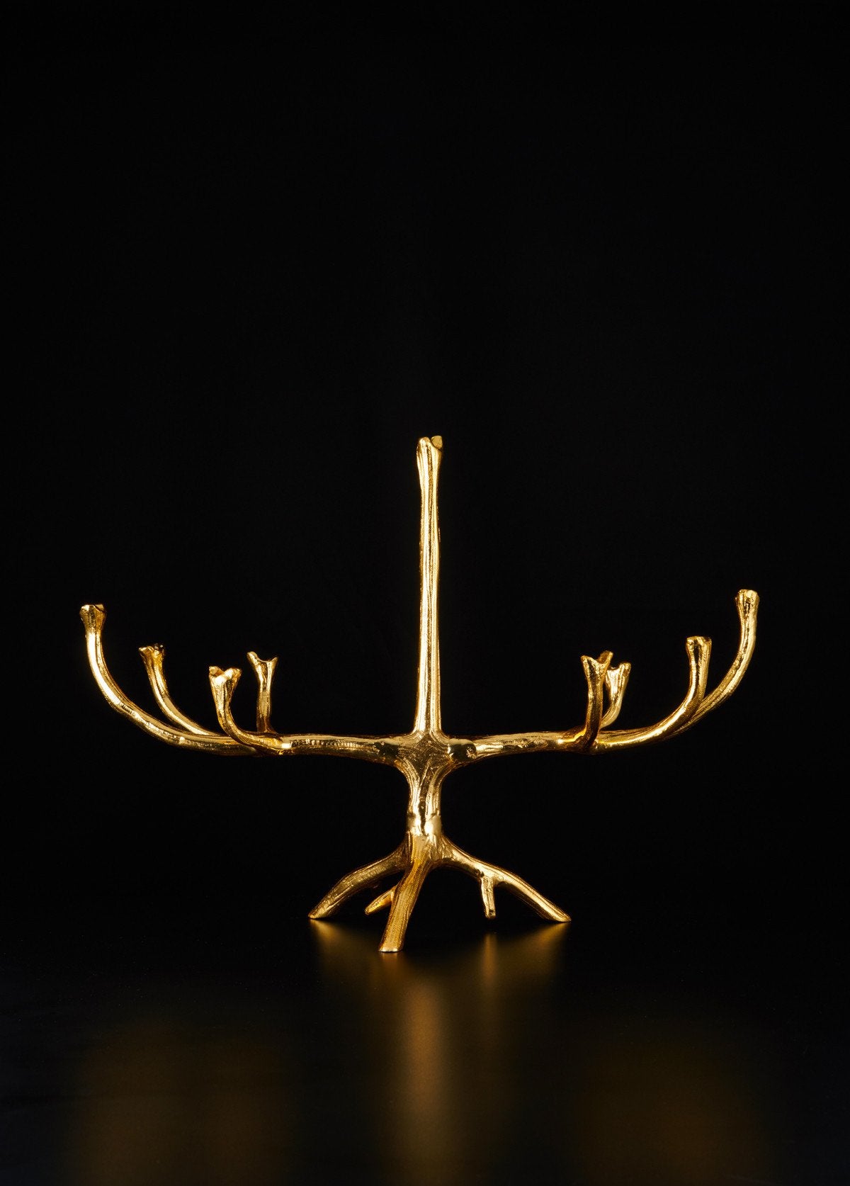 Lunares - Gold Branches Menorah - ModernTribe