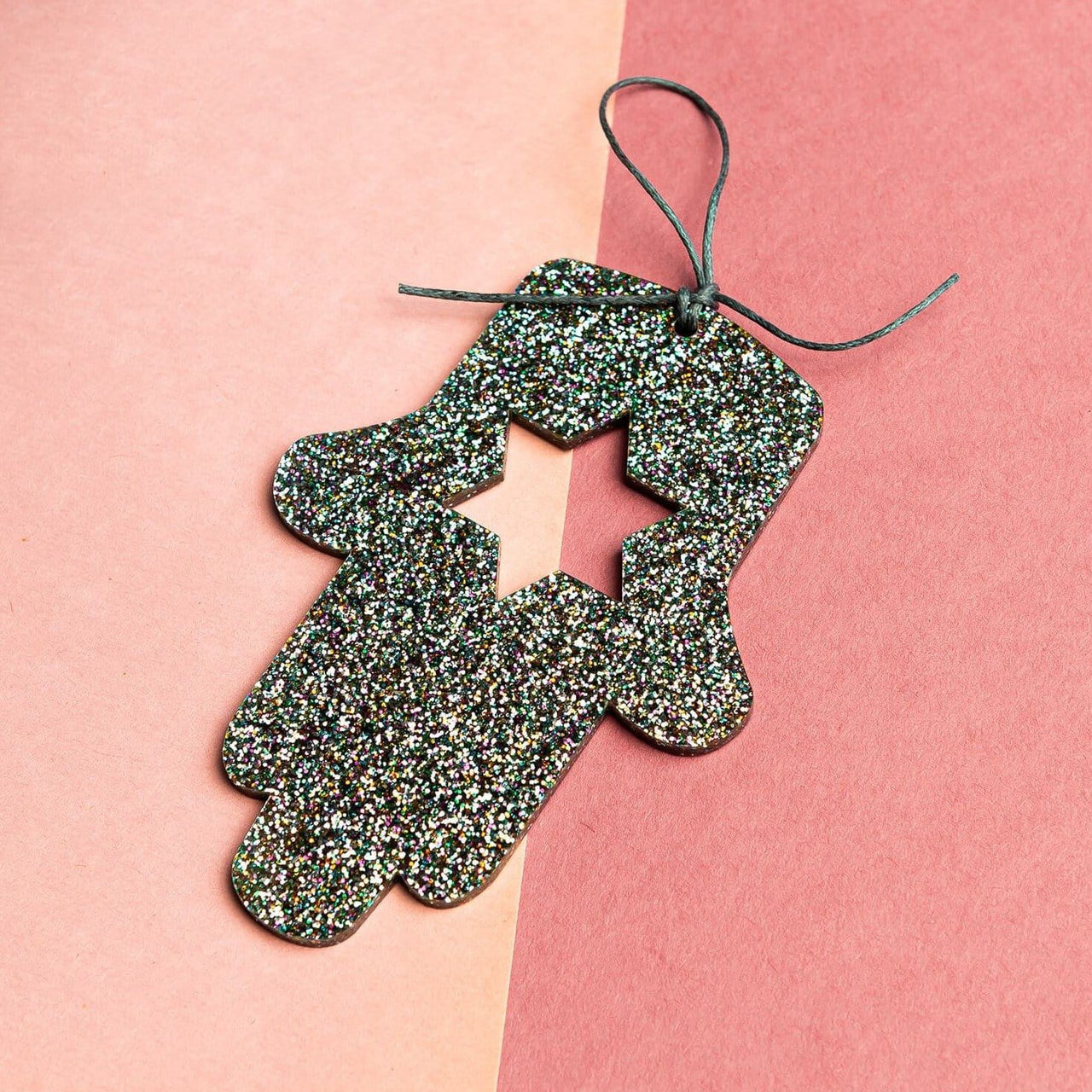 Ariel Tidhar - Petite Wall Hamsa with Magen - Multi Glitter - ModernTribe