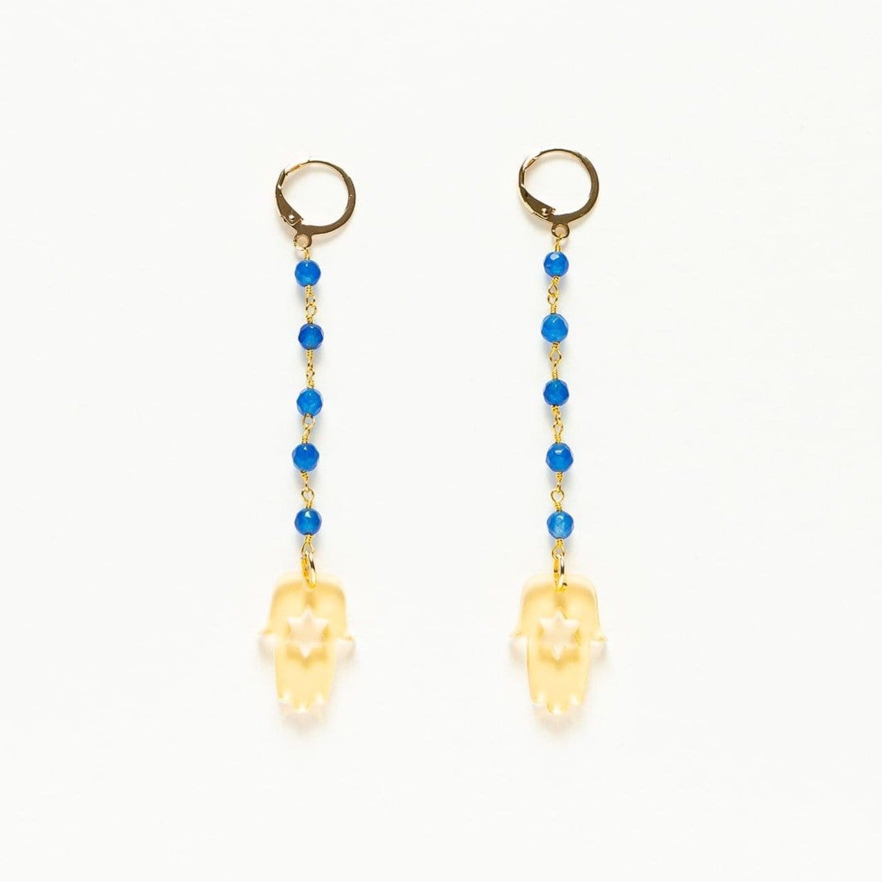 Ariel Tidhar - Dahliah Earrings - Blue and Nude - ModernTribe