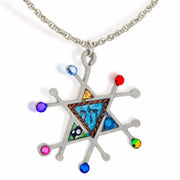 Seeka Necklaces Steel Full of Life Seeka Modern Judaic Star & Chai Necklace