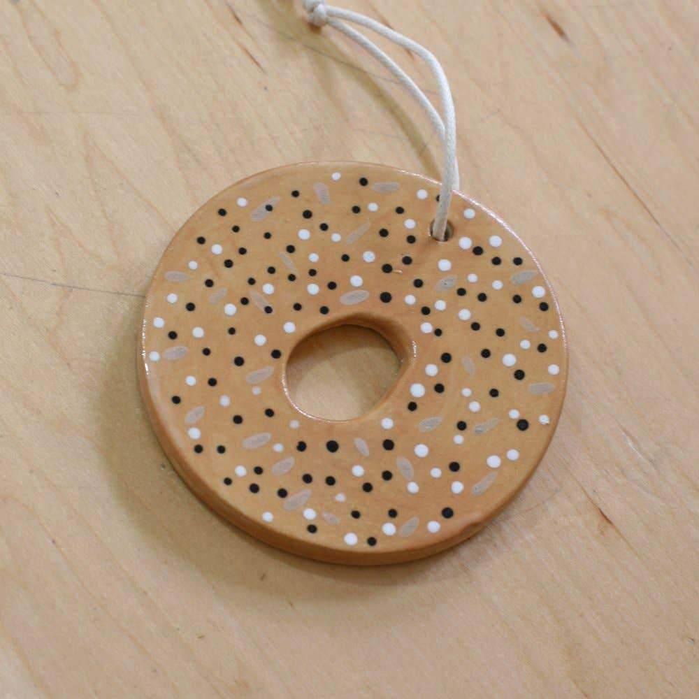 Gold Teeth Brooklyn - Bagel Ceramic Ornament - ModernTribe