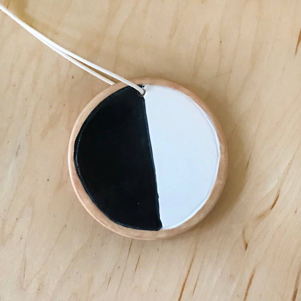 Black and White Cookie Ceramic Ornament - Thumbnail 2