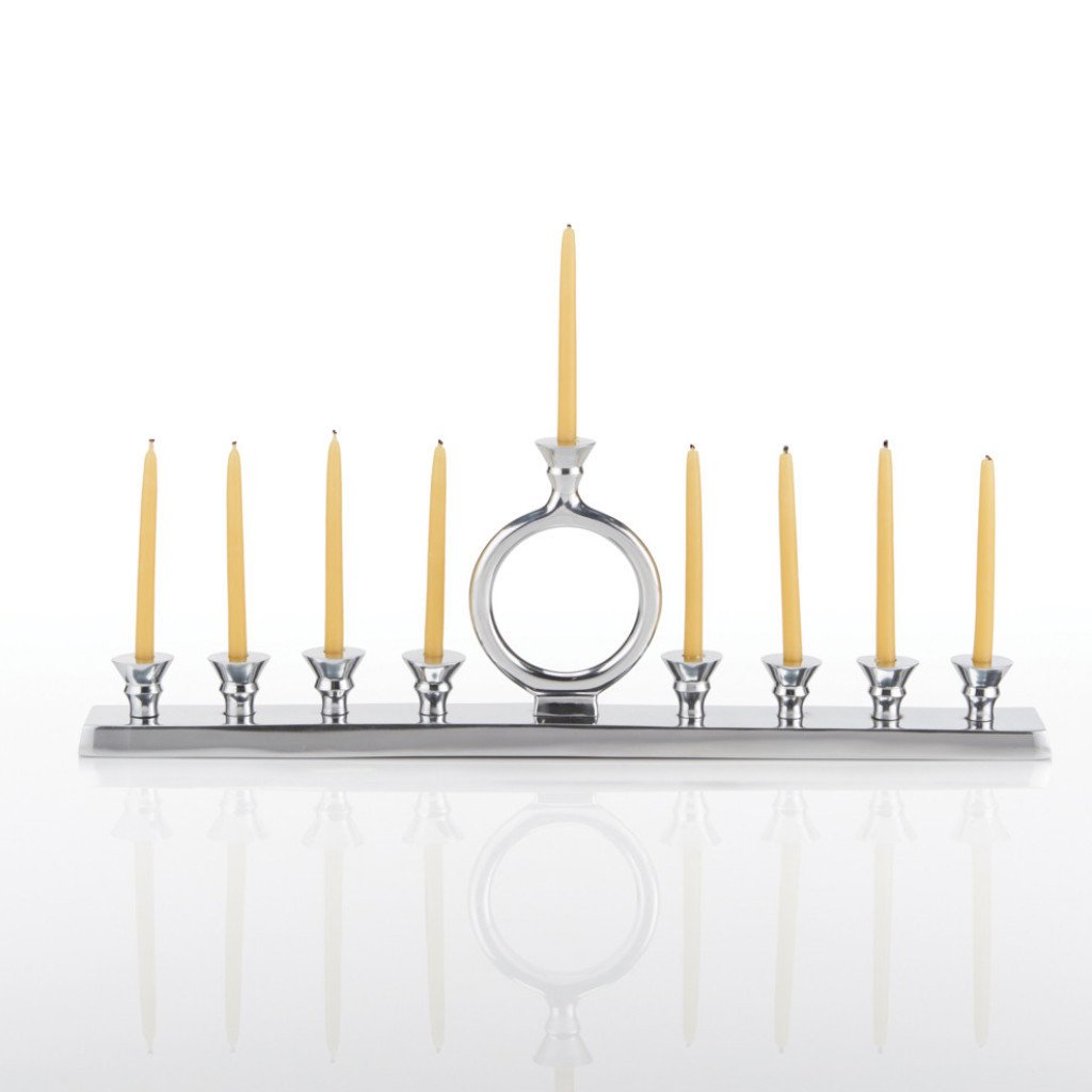 Lunares - O Candle Silver Menorah - ModernTribe