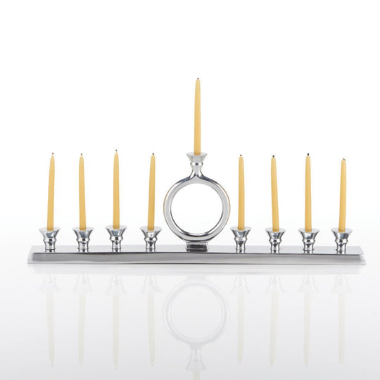O Candle Silver Menorah