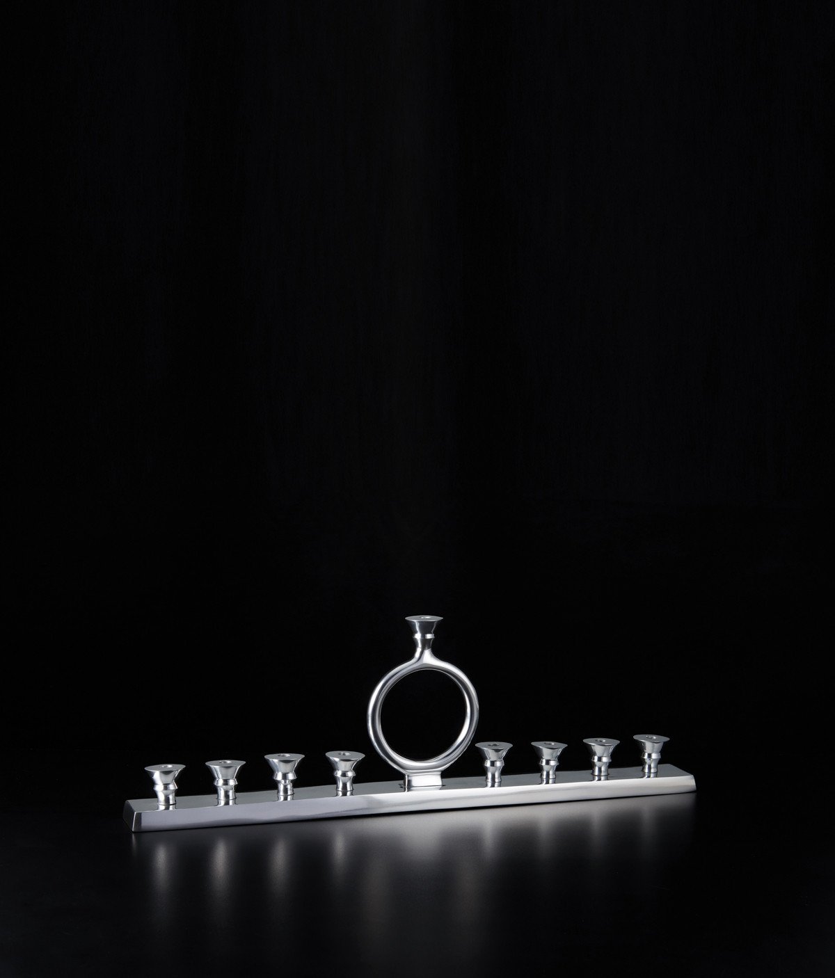 Lunares - O Candle Silver Menorah - ModernTribe